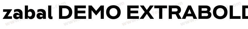 zabal DEMO EXTRABOLD字体转换